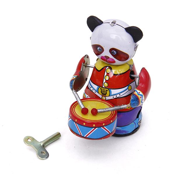 Vintage Toys Collection - Mainan Drummer Panda Jam Putar Gaya