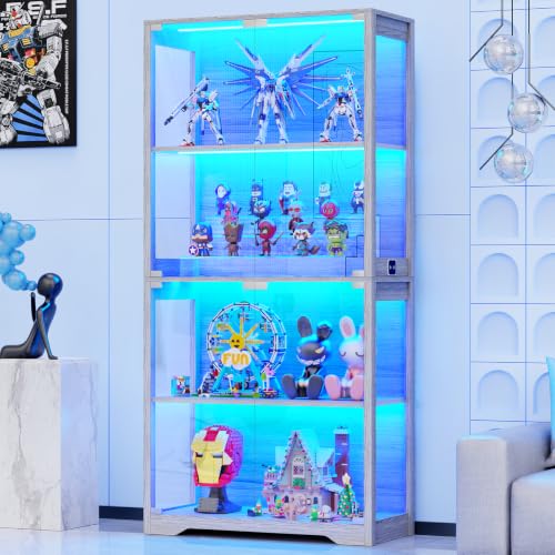 Collectible & Vintage Dolls For Halloween - Lemari Pajangan dengan Pintu Kaca, Rak