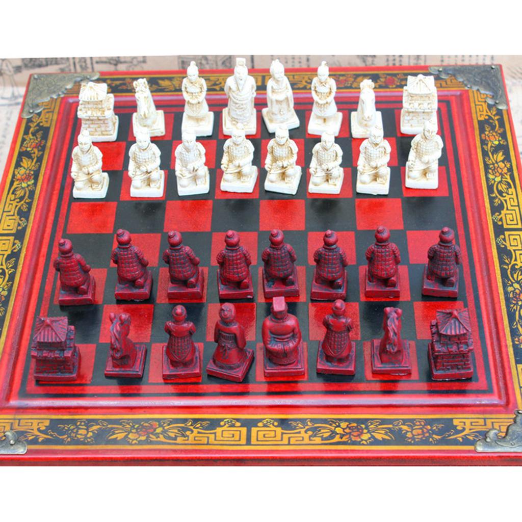 Vintage Collectible Board Games - Set Catur Cina Resin Mewah Vintage,