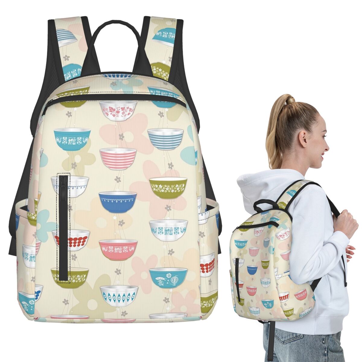 Vintage Collectible Pyrex - Tas Ransel Koleksi Mangkuk Pyrex Vintage