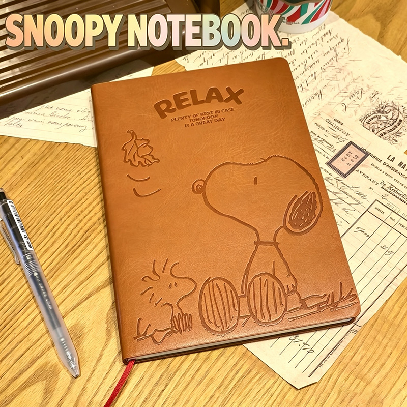 Vintage Collectible Books - Buku Catatan Kulit Snoopy A5 Vintage,
