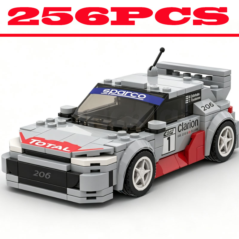 Vintage Toys Collection - Model Blok Bangunan Mobil Balap Vintage,