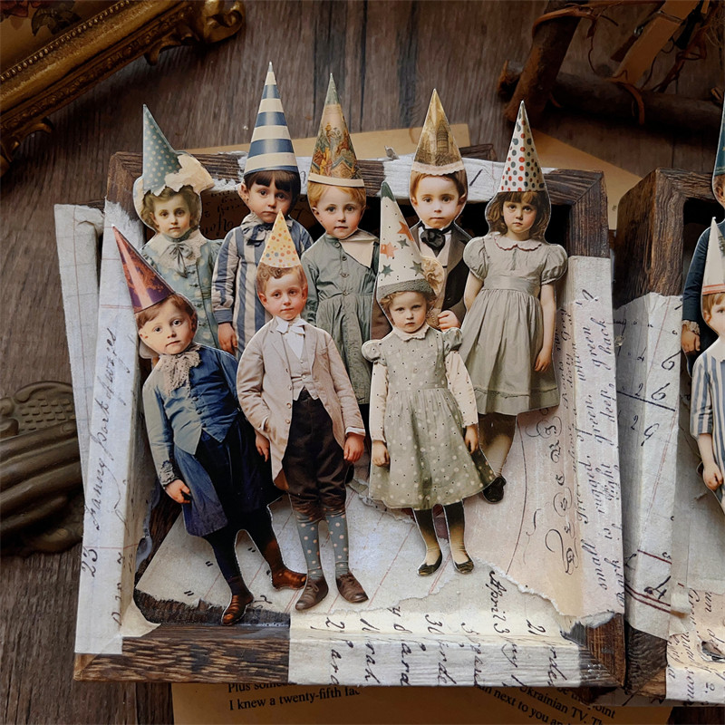 15Pcs Boneka Kertas Badut Vint - Vintage Collectible Dolls ulasan dan harga