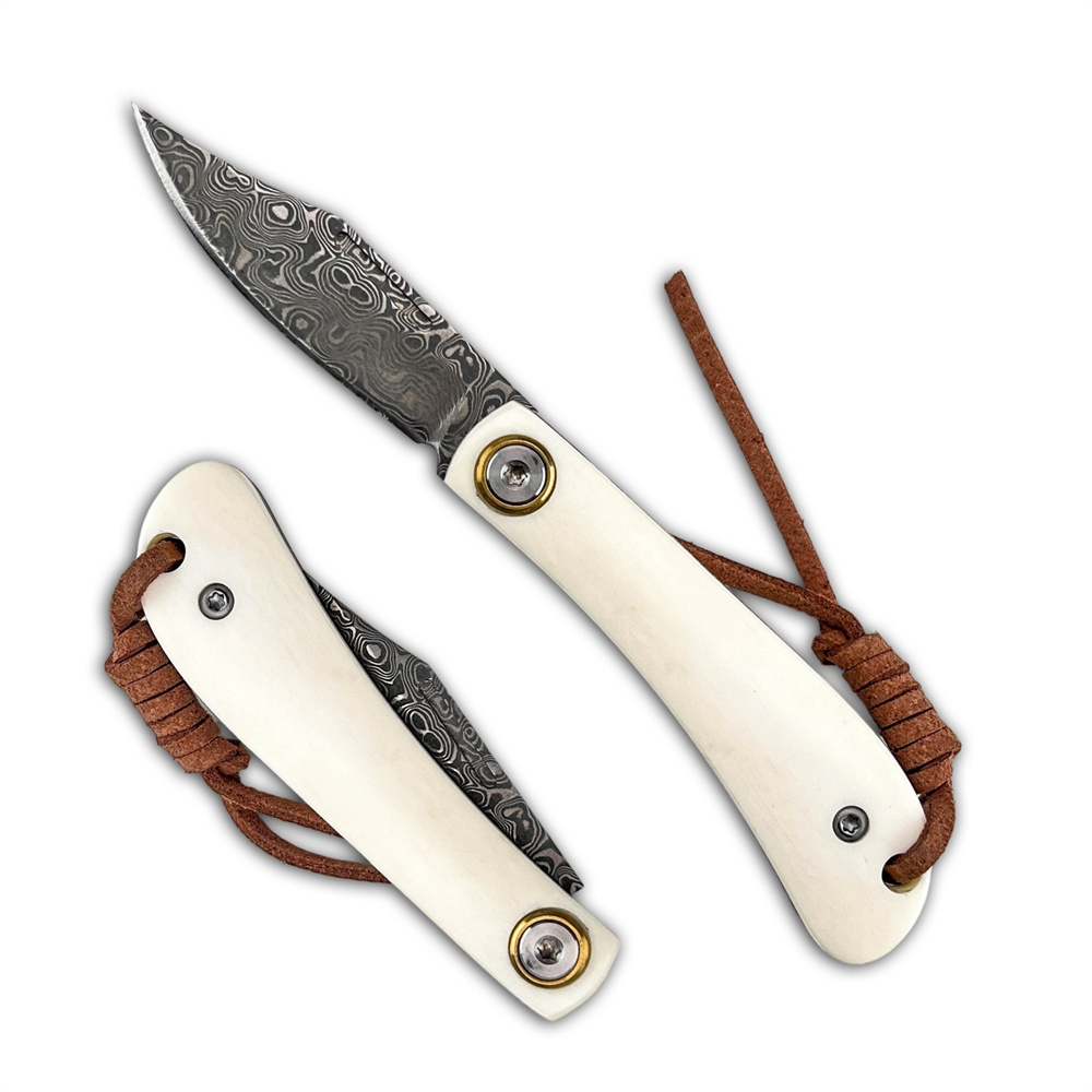 Pisau Lipat Damascus EDC Vinta - Vintage Collectible Pocket Knives ulasan dan harga