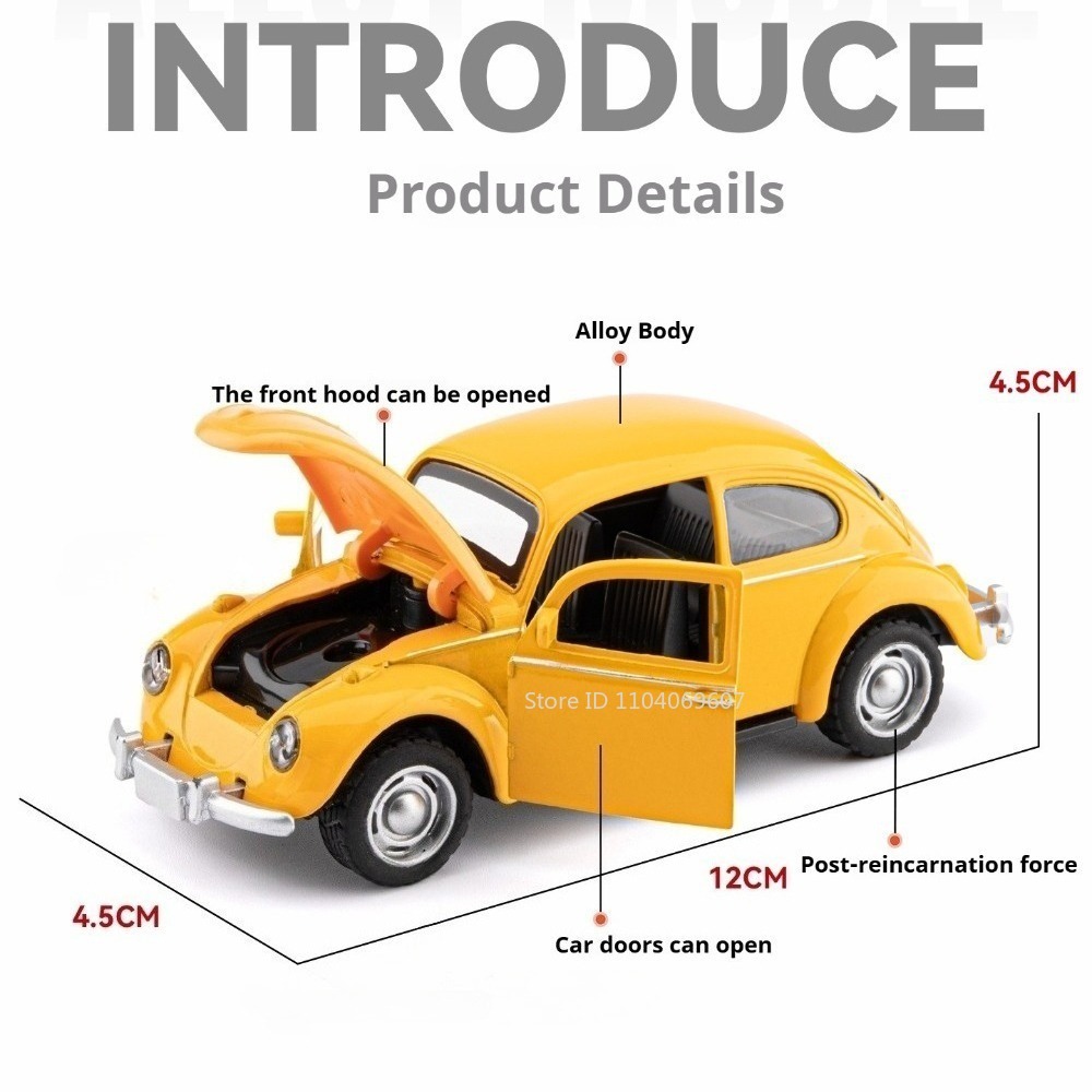 Mobil Mainan Model Beetle 1:36 - Vintage Collectible Toys ulasan dan harga
